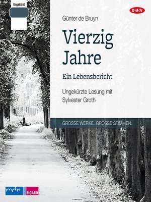 cover image of Vierzig Jahre--Ein Lebensbericht